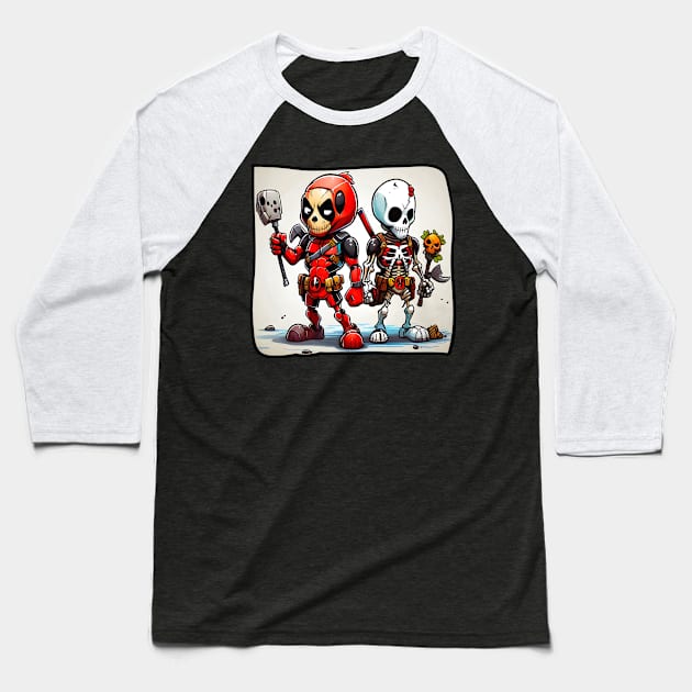 Mercenary bones Baseball T-Shirt by SkullTroops